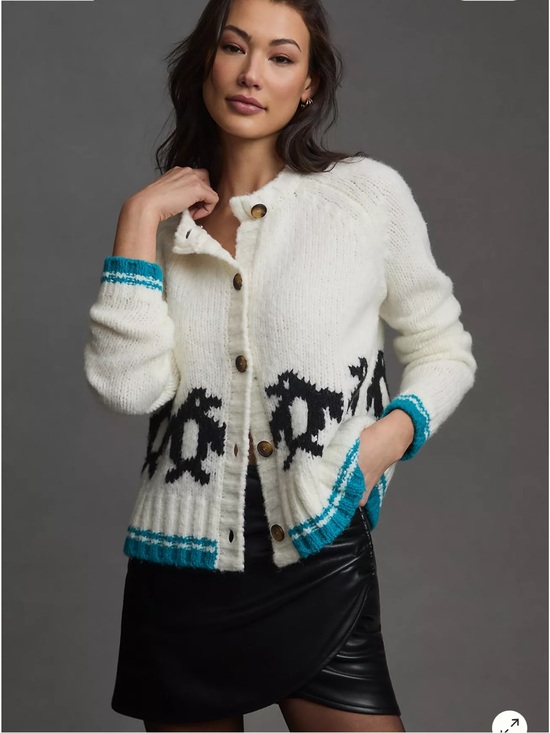 Anthropologie Sweaters - Anthropologie Maeve Penguin Cardigan Wool Blend Sweater, Medium